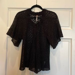 Free people, crocheted, sweater, extra small